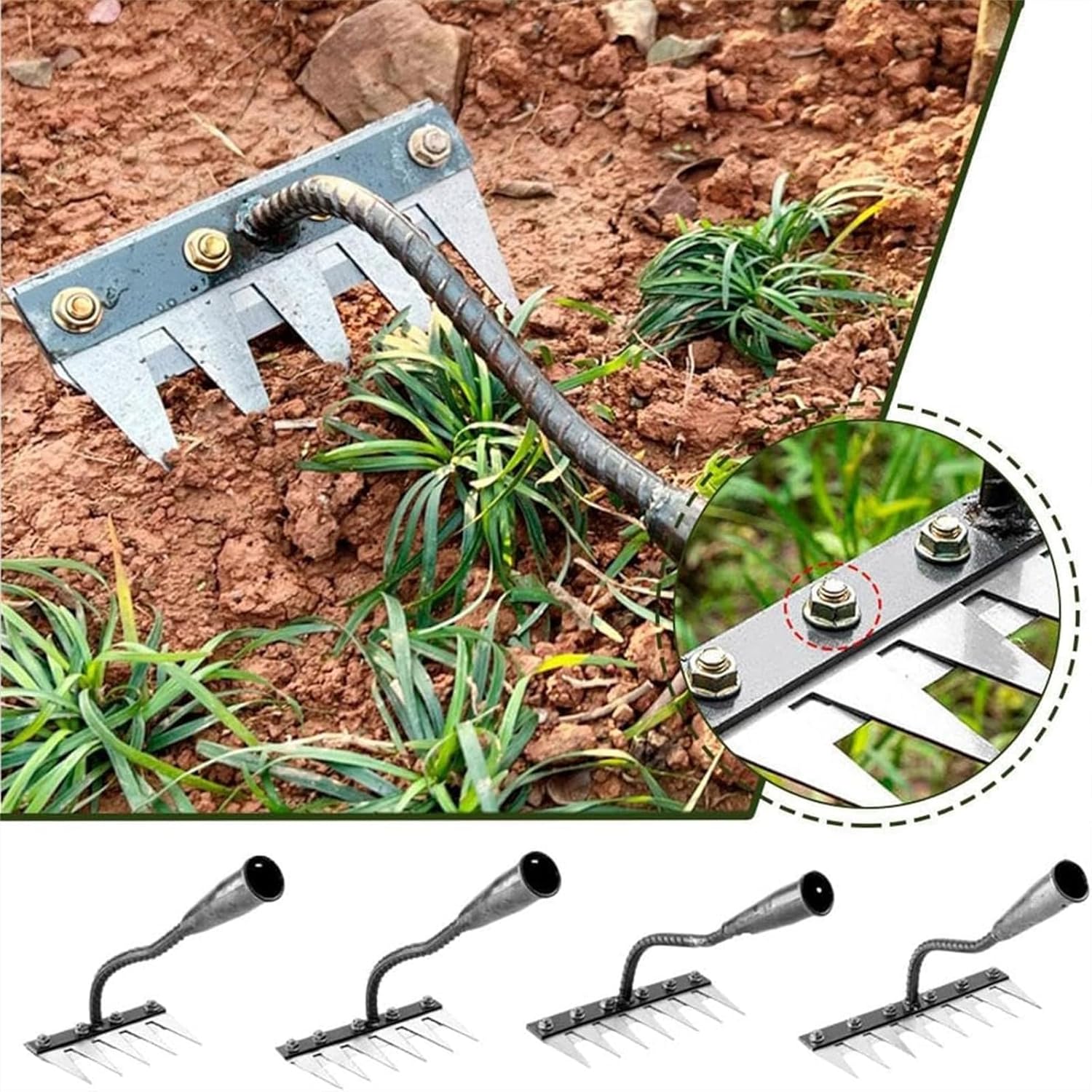 Agriculture Farming Hand Tools - 5/6/7/8 зубьев металлические грабли садовые ручные