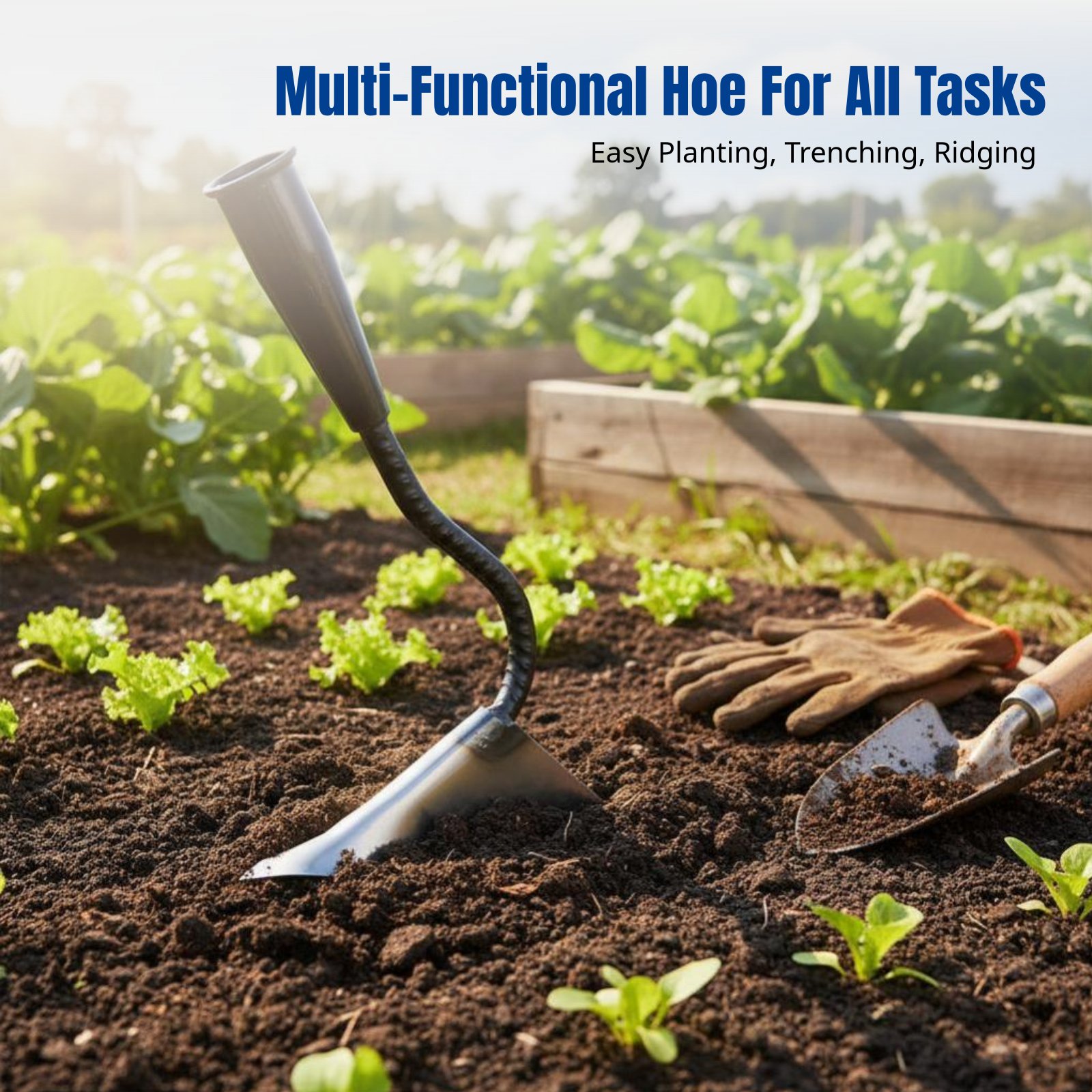 Agriculture Farming Hand Tools - Усиленная треугольная мотыга из марганцевой стали,
